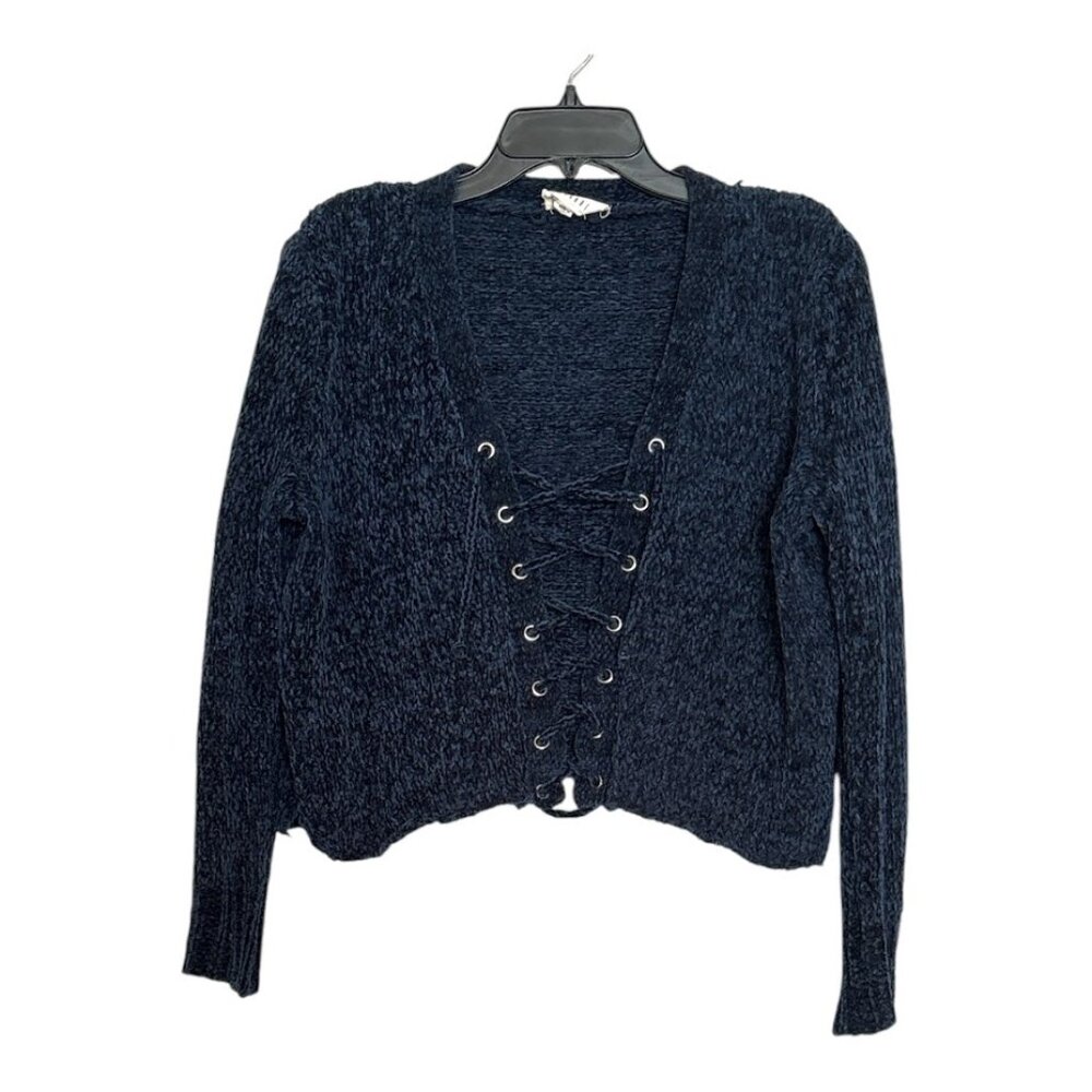 Lost + Wander Maya Lace-Up Chenille Sweater